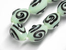 TOKO-BEADS | TOKO-BEADS |AG150-84N 渦巻き柄とんぼ玉（連） 9～10mm | TOKO-BEADS |AG150-84N Glass bead (strand) 9～10mm Asian bead & African bead  Handmade,Lampeork,bead,asia,india,ethnic,parts,accessory,beads とんぼ玉,ビーズ,トンボ玉,アジア,インド,エスニック,手作り,パーツ,アクセサリー