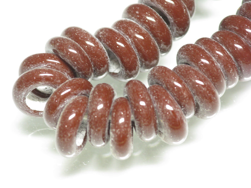TOKO-BEADS AG153-06N Glass bead (strand) 9~10mm AG153-06N リング型ビーズ（連） 9~10mm Asian bead & African bead  Handmade,Lampeork,bead,asia,india,ethnic,parts,accessory,beads とんぼ玉,ビーズ,トンボ玉,アジア,インド,エスニック,手作り,パーツ,アクセサリー