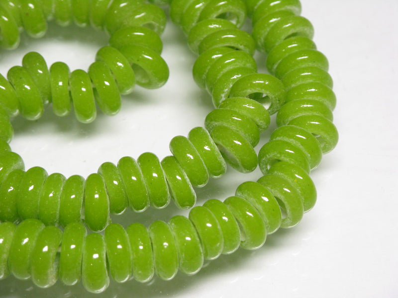 TOKO-BEADS AG153-08N Glass bead (strand) 9~10mm AG153-08N リング型ビーズ（連） 9~10mm Asian bead & African bead  Handmade,Lampeork,bead,asia,india,ethnic,parts,accessory,beads とんぼ玉,ビーズ,トンボ玉,アジア,インド,エスニック,手作り,パーツ,アクセサリー