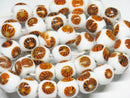TOKO-BEADS AG501-06N Glass bead (Strand) 12~13mm AG501-06N とんぼ玉（連） 12~13mm Asian bead & African bead  Handmade,Lampeork,bead,asia,india,ethnic,parts,accessory,beads とんぼ玉,ビーズ,トンボ玉,アジア,インド,エスニック,手作り,パーツ,アクセサリー
