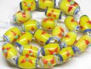 TOKO-BEADS AG539N Glass bead (Strand) 11mm AG539N フラワービーズ（連） 11mm Asian bead & African bead  Handmade,Lampeork,bead,asia,india,ethnic,parts,accessory,beads とんぼ玉,ビーズ,トンボ玉,アジア,インド,エスニック,手作り,パーツ,アクセサリー