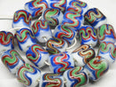 TOKO-BEADS AG556-01N Glass bead (Strand) 14~15mm AG556-01N とんぼ玉（連） 14~15mm Asian bead & African bead  Handmade,Lampeork,bead,asia,india,ethnic,parts,accessory,beads とんぼ玉,ビーズ,トンボ玉,アジア,インド,エスニック,手作り,パーツ,アクセサリー