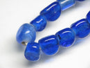 TOKO-BEADS AG614-01N Glass bead (strand) 7~8mm AG614-01N 三角とんぼ玉（連） 7~8mm Asian bead & African bead  Handmade,Lampeork,bead,asia,india,ethnic,parts,accessory,beads とんぼ玉,ビーズ,トンボ玉,アジア,インド,エスニック,手作り,パーツ,アクセサリー