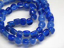 TOKO-BEADS AG614-01N Glass bead (strand) 7~8mm AG614-01N 三角とんぼ玉（連） 7~8mm Asian bead & African bead  Handmade,Lampeork,bead,asia,india,ethnic,parts,accessory,beads とんぼ玉,ビーズ,トンボ玉,アジア,インド,エスニック,手作り,パーツ,アクセサリー