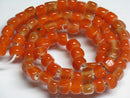 TOKO-BEADS AG614N-09 Glass bead (strand) 6mm AG614N-09 三角とんぼ玉（連） 6mm Asian bead & African bead  Handmade,Lampeork,bead,asia,india,ethnic,parts,accessory,beads とんぼ玉,ビーズ,トンボ玉,アジア,インド,エスニック,手作り,パーツ,アクセサリー
