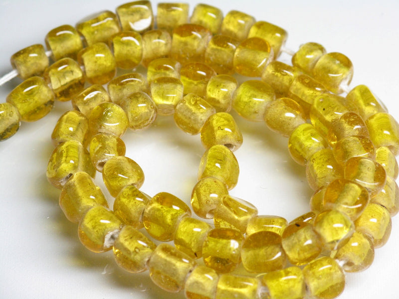 TOKO-BEADS AG614N-12 Glass bead (strand) 6mm AG614N-12 三角とんぼ玉（連） 6mm Asian bead & African bead  Handmade,Lampeork,bead,asia,india,ethnic,parts,accessory,beads とんぼ玉,ビーズ,トンボ玉,アジア,インド,エスニック,手作り,パーツ,アクセサリー