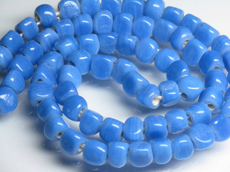 TOKO-BEADS AG614N-32 Glass bead (strand) 6mm AG614N-32 三角とんぼ玉（連） 6mm Asian bead & African bead  Handmade,Lampeork,bead,asia,india,ethnic,parts,accessory,beads とんぼ玉,ビーズ,トンボ玉,アジア,インド,エスニック,手作り,パーツ,アクセサリー