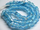 TOKO-BEADS AG614N-43 Glass bead (strand) 6mm AG614N-43 三角とんぼ玉（連） 6mm Asian bead & African bead  Handmade,Lampeork,bead,asia,india,ethnic,parts,accessory,beads とんぼ玉,ビーズ,トンボ玉,アジア,インド,エスニック,手作り,パーツ,アクセサリー