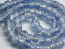 TOKO-BEADS AG614N-45 Glass bead (strand) 6mm AG614N-45 三角とんぼ玉（連） 6mm Asian bead & African bead  Handmade,Lampeork,bead,asia,india,ethnic,parts,accessory,beads とんぼ玉,ビーズ,トンボ玉,アジア,インド,エスニック,手作り,パーツ,アクセサリー