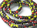 TOKO-BEADS AG863N-09 Glass tube bead (strand) 6.5~7mm AG863N-09 チューブ型ガラスビーズ（連） 6.5~7mm Asian bead & African bead  Handmade,Lampeork,bead,asia,india,ethnic,parts,accessory,beads とんぼ玉,ビーズ,トンボ玉,アジア,インド,エスニック,手作り,パーツ,アクセサリー