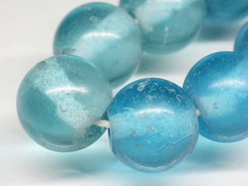 TOKO-BEADS AG893-08N Vintage marble bead  (Strand) 15~16mm AG893-08N 単色びーだまビンテージビーズ（連） 15~16mm Asian bead & African bead  Handmade,Lampeork,bead,asia,india,ethnic,parts,accessory,beads とんぼ玉,ビーズ,トンボ玉,アジア,インド,エスニック,手作り,パーツ,アクセサリー
