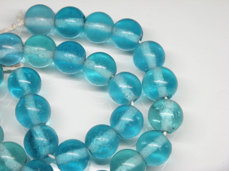 TOKO-BEADS AG893-08N Vintage marble bead  (Strand) 15~16mm AG893-08N 単色びーだまビンテージビーズ（連） 15~16mm Asian bead & African bead  Handmade,Lampeork,bead,asia,india,ethnic,parts,accessory,beads とんぼ玉,ビーズ,トンボ玉,アジア,インド,エスニック,手作り,パーツ,アクセサリー