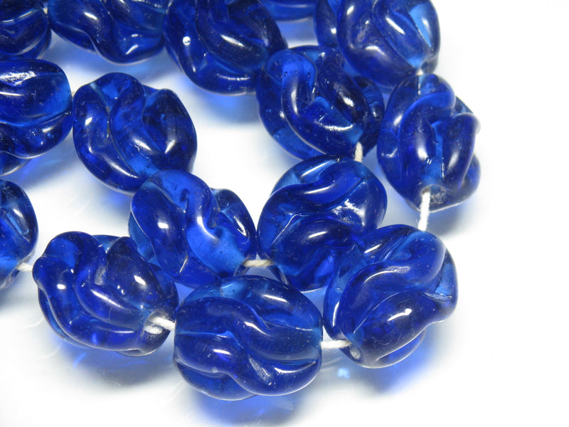 | TOKO-BEADS |AG896N-10 ガラスクリースビーズ(連) 18~20mmとんぼ玉,ビーズ,トンボ玉,アジア,インド,エスニック,手作り,パーツ,アクセサリー