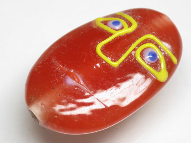 TOKO-BEADS AG903-10 Glass bead 21~22mm AG903-10 オーバルビーズ 21~22mm Asian bead & African bead  Handmade,Lampeork,bead,asia,india,ethnic,parts,accessory,beads とんぼ玉,ビーズ,トンボ玉,アジア,インド,エスニック,手作り,パーツ,アクセサリー