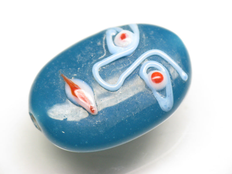 TOKO-BEADS AG903-12 Glass bead 21~22mm AG903-12 オーバルビーズ 21~22mm Asian bead & African bead  Handmade,Lampeork,bead,asia,india,ethnic,parts,accessory,beads とんぼ玉,ビーズ,トンボ玉,アジア,インド,エスニック,手作り,パーツ,アクセサリー