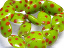 TOKO-BEADS AG903N-22 Glass bead (strand) 19mm AG903N-22 オーバルビーズ（連） 19mm Asian bead & African bead  Handmade,Lampeork,bead,asia,india,ethnic,parts,accessory,beads とんぼ玉,ビーズ,トンボ玉,アジア,インド,エスニック,手作り,パーツ,アクセサリー