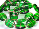 TOKO-BEADS AG903N-27 Glass bead (strand) 17mm AG903N-27 オーバルビーズ（連） 17mm Asian bead & African bead  Handmade,Lampeork,bead,asia,india,ethnic,parts,accessory,beads とんぼ玉,ビーズ,トンボ玉,アジア,インド,エスニック,手作り,パーツ,アクセサリー