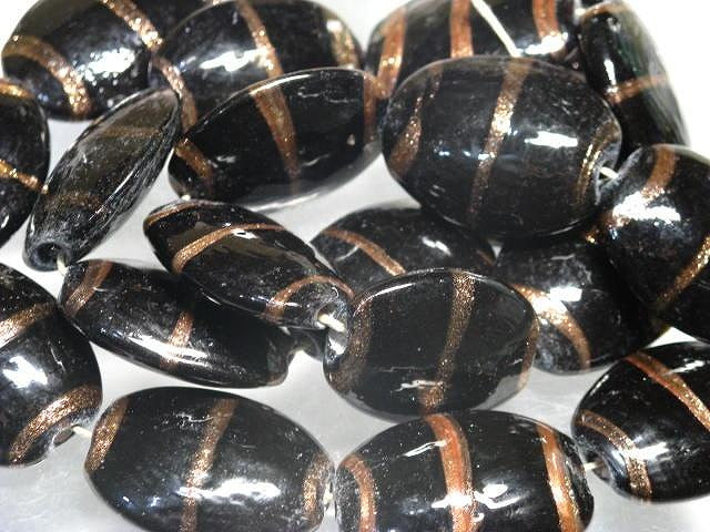 TOKO-BEADS AG903N-29 Glass bead (strand) 18mm AG903N-29 オーバルビーズ（連） 18mm Asian bead & African bead  Handmade,Lampeork,bead,asia,india,ethnic,parts,accessory,beads とんぼ玉,ビーズ,トンボ玉,アジア,インド,エスニック,手作り,パーツ,アクセサリー