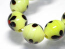 TOKO-BEADS AG903-34N Glass bead (strand) 12mm AG903-34N フラワービーズ（連） 12mm Asian bead & African bead  Handmade,Lampeork,bead,asia,india,ethnic,parts,accessory,beads とんぼ玉,ビーズ,トンボ玉,アジア,インド,エスニック,手作り,パーツ,アクセサリー