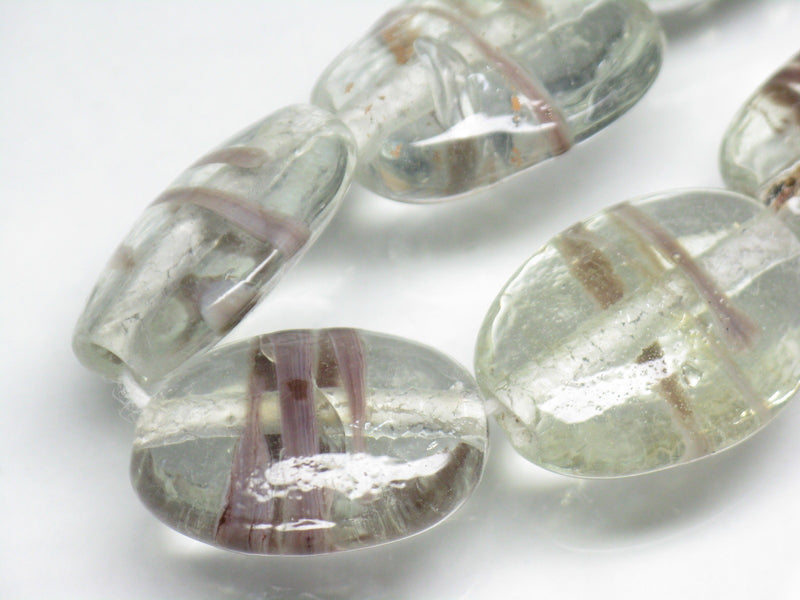 TOKO-BEADS AG903-25N Glass bead (strand) 18~19mm AG903-25N オーバルビーズ（連） 18~19mm Asian bead & African bead  Handmade,Lampeork,bead,asia,india,ethnic,parts,accessory,beads とんぼ玉,ビーズ,トンボ玉,アジア,インド,エスニック,手作り,パーツ,アクセサリー