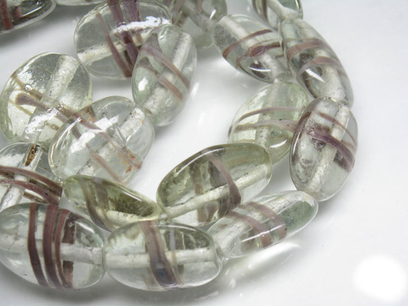 TOKO-BEADS AG903-25N Glass bead (strand) 18~19mm AG903-25N オーバルビーズ（連） 18~19mm Asian bead & African bead  Handmade,Lampeork,bead,asia,india,ethnic,parts,accessory,beads とんぼ玉,ビーズ,トンボ玉,アジア,インド,エスニック,手作り,パーツ,アクセサリー