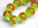 TOKO-BEADS AG904-54N Glass bead (strand) 11mm AG904-54N リボン模様のとんぼ玉（連） 11mm Asian bead & African bead  Handmade,Lampeork,bead,asia,india,ethnic,parts,accessory,beads とんぼ玉,ビーズ,トンボ玉,アジア,インド,エスニック,手作り,パーツ,アクセサリー