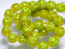 TOKO-BEADS AG904N-56 Glass bead (strand) 11mm AG904N-56 リボン模様のとんぼ玉（連） 11mm Asian bead & African bead  Handmade,Lampeork,bead,asia,india,ethnic,parts,accessory,beads とんぼ玉,ビーズ,トンボ玉,アジア,インド,エスニック,手作り,パーツ,アクセサリー