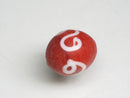 TOKO-BEADS AG904-60 Glass bead 11mm AG904-60 リボン模様のとんぼ玉 11mm Asian bead & African bead  Handmade,Lampeork,bead,asia,india,ethnic,parts,accessory,beads とんぼ玉,ビーズ,トンボ玉,アジア,インド,エスニック,手作り,パーツ,アクセサリー