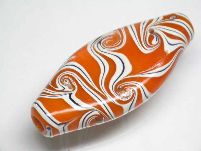 TOKO-BEADS AG914-06 Lip shaped glass bead 17~18mm AG914-06 リップ型ガラスビーズ 17~18mm Asian bead & African bead  Handmade,Lampeork,bead,asia,india,ethnic,parts,accessory,beads とんぼ玉,ビーズ,トンボ玉,アジア,インド,エスニック,手作り,パーツ,アクセサリー