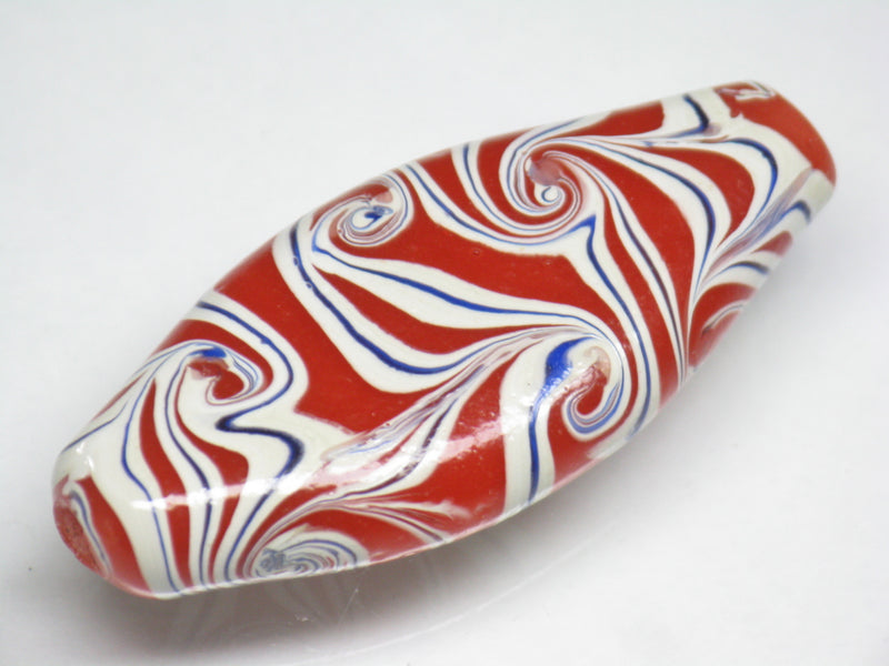 TOKO-BEADS AG914-08 Lip shaped glass bead 17~18mm AG914-08 リップ型ガラスビーズ 17~18mm Asian bead & African bead  Handmade,Lampeork,bead,asia,india,ethnic,parts,accessory,beads とんぼ玉,ビーズ,トンボ玉,アジア,インド,エスニック,手作り,パーツ,アクセサリー