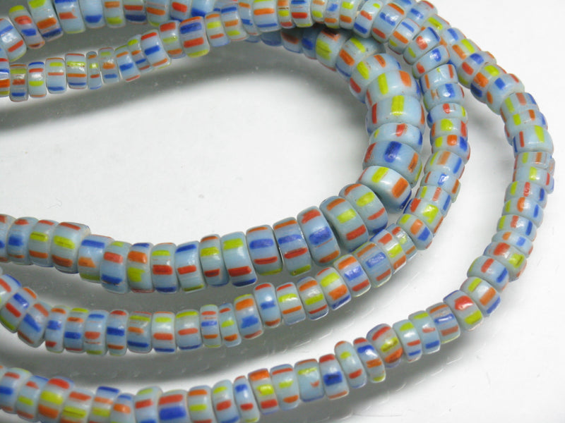 TOKO-BEADS AG915-02 Small  glass tube bead (strand) 4.5~8.5mm AG915-02 微小チューブ型とんぼ玉（連） 4.5~8.5mm Asian bead & African bead  Handmade,Lampeork,bead,asia,india,ethnic,parts,accessory,beads とんぼ玉,ビーズ,トンボ玉,アジア,インド,エスニック,手作り,パーツ,アクセサリー