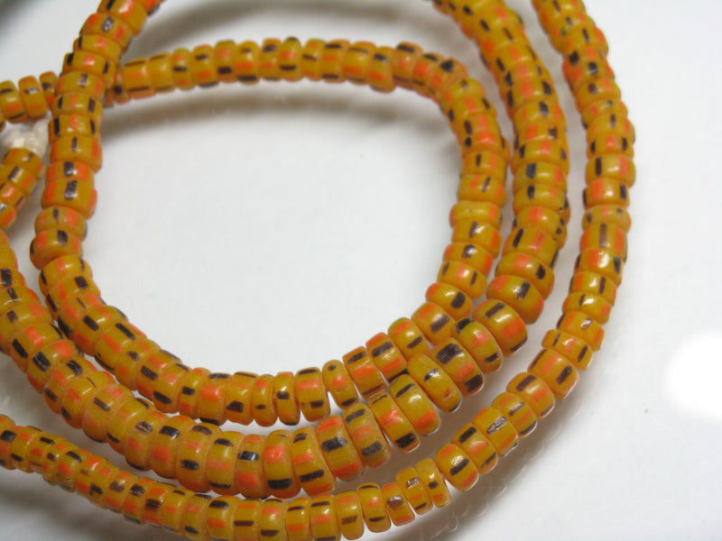TOKO-BEADS AG915-04 Small  glass tube bead (strand) 4.5~7.5mm AG915-04 微小チューブ型とんぼ玉（連） 4.5~7.5mm Asian bead & African bead  Handmade,Lampeork,bead,asia,india,ethnic,parts,accessory,beads とんぼ玉,ビーズ,トンボ玉,アジア,インド,エスニック,手作り,パーツ,アクセサリー