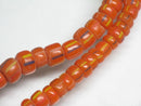 TOKO-BEADS AG915-05 Small  glass tube bead (strand) 4~7.5mm AG915-05 微小チューブ型とんぼ玉（連） 4~7.5mm Asian bead & African bead  Handmade,Lampeork,bead,asia,india,ethnic,parts,accessory,beads とんぼ玉,ビーズ,トンボ玉,アジア,インド,エスニック,手作り,パーツ,アクセサリー
