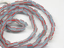 TOKO-BEADS AG915-87N Glass bead (strand) 5~6mm AG915-87N 角形ストライプ柄とんぼ玉（連） 5~6mm Asian bead & African bead  Handmade,Lampeork,bead,asia,india,ethnic,parts,accessory,beads とんぼ玉,ビーズ,トンボ玉,アジア,インド,エスニック,手作り,パーツ,アクセサリー