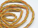 TOKO-BEADS AG915N-83 Glass bead (strand) 5~6mm AG915N-83 角形ストライプガラスビーズ（連） 5~6mm Asian bead & African bead  Handmade,Lampeork,bead,asia,india,ethnic,parts,accessory,beads とんぼ玉,ビーズ,トンボ玉,アジア,インド,エスニック,手作り,パーツ,アクセサリー