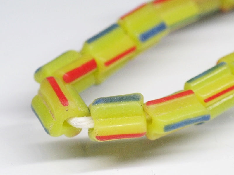 TOKO-BEADS AG915N-84 Glass bead (strand) 5~6mm AG915N-84 角形ストライプガラスビーズ（連） 5~6mm Asian bead & African bead  Handmade,Lampeork,bead,asia,india,ethnic,parts,accessory,beads とんぼ玉,ビーズ,トンボ玉,アジア,インド,エスニック,手作り,パーツ,アクセサリー