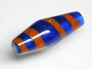 TOKO-BEADS AG918-95 Glass bead 10~11mm AG918-95 ストライプ柄とんぼ玉 10~11mm Asian bead & African bead  Handmade,Lampeork,bead,asia,india,ethnic,parts,accessory,beads とんぼ玉,ビーズ,トンボ玉,アジア,インド,エスニック,手作り,パーツ,アクセサリー