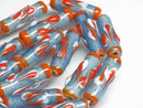 TOKO-BEADS AG919-25N Glass bead (strand) 7~8mm AG919-25N とんぼ玉（連） 7~8mm Asian bead & African bead  Handmade,Lampeork,bead,asia,india,ethnic,parts,accessory,beads とんぼ玉,ビーズ,トンボ玉,アジア,インド,エスニック,手作り,パーツ,アクセサリー