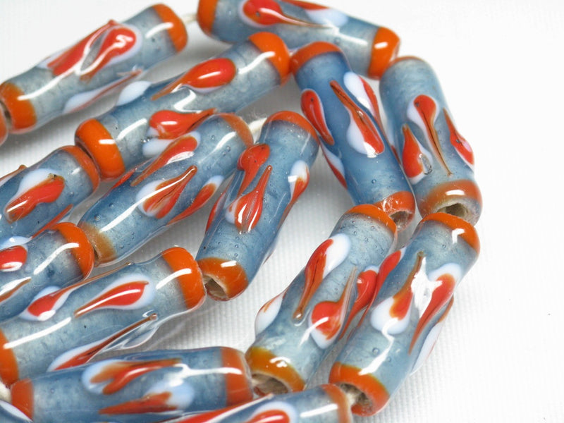 TOKO-BEADS AG919-25N Glass bead (strand) 7~8mm AG919-25N とんぼ玉（連） 7~8mm Asian bead & African bead  Handmade,Lampeork,bead,asia,india,ethnic,parts,accessory,beads とんぼ玉,ビーズ,トンボ玉,アジア,インド,エスニック,手作り,パーツ,アクセサリー