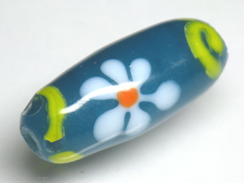 TOKO-BEADS AG929-32 Glass bead 13mm AG929-32 フラワービーズ 13mm Asian bead & African bead  Handmade,Lampeork,bead,asia,india,ethnic,parts,accessory,beads とんぼ玉,ビーズ,トンボ玉,アジア,インド,エスニック,手作り,パーツ,アクセサリー