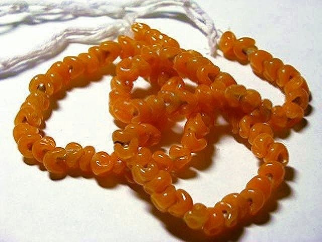 TOKO-BEADS AG921N-60 Glass wave bead (strand) 6~7mm AG921N-60 スモールウェイブビーズ（連） 6~7mm Asian bead & African bead  Handmade,Lampeork,bead,asia,india,ethnic,parts,accessory,beads とんぼ玉,ビーズ,トンボ玉,アジア,インド,エスニック,手作り,パーツ,アクセサリー