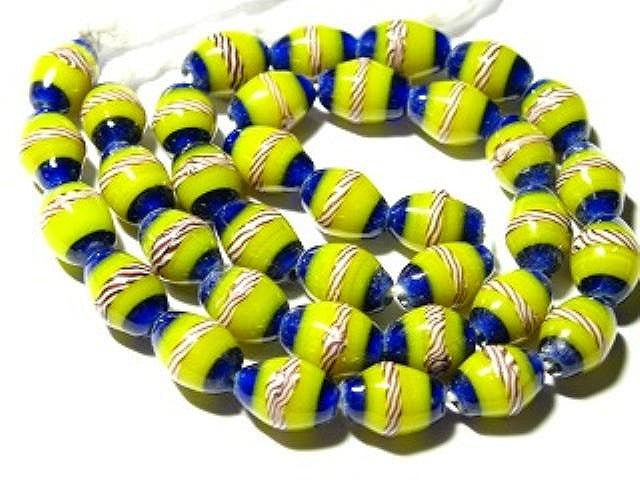 TOKO-BEADS AG923N-20 Glass bead (strand) 9mm AG923N-20 とんぼ玉（連） 9mm Asian bead & African bead  Handmade,Lampeork,bead,asia,india,ethnic,parts,accessory,beads とんぼ玉,ビーズ,トンボ玉,アジア,インド,エスニック,手作り,パーツ,アクセサリー