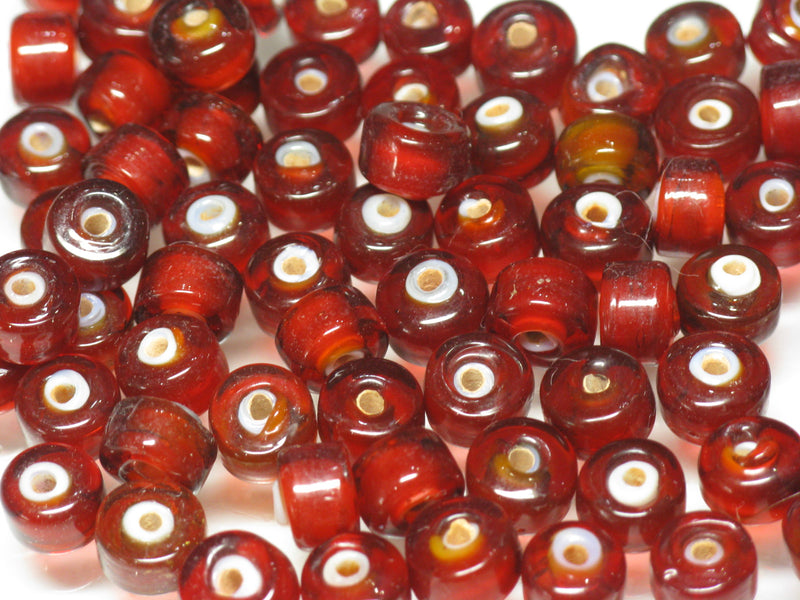 TOKO-BEADS AG924N-98 White Heart bead (strand) 6.5mm AG924N-98 ホワイトハートビーズ（30gパック） 6.5mm Asian bead & African bead  Handmade,Lampeork,bead,asia,india,ethnic,parts,accessory,beads とんぼ玉,ビーズ,トンボ玉,アジア,インド,エスニック,手作り,パーツ,アクセサリー