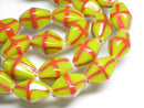 TOKO-BEADS AG926N-48 Glass bead (strand) 12~13mm AG926N-48 柄付ひし形とんぼ玉（連） 12~13mm Asian bead & African bead  Handmade,Lampeork,bead,asia,india,ethnic,parts,accessory,beads とんぼ玉,ビーズ,トンボ玉,アジア,インド,エスニック,手作り,パーツ,アクセサリー