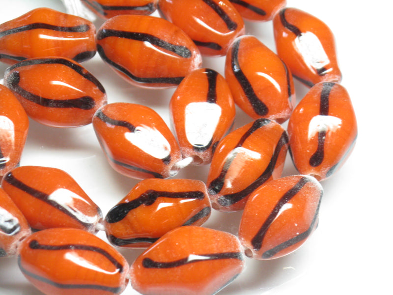 TOKO-BEADS AG926N-53 Glass bead (strand) 12~13mm AG926N-53 柄付ひし形とんぼ玉（連） 12~13mm Asian bead & African bead  Handmade,Lampeork,bead,asia,india,ethnic,parts,accessory,beads とんぼ玉,ビーズ,トンボ玉,アジア,インド,エスニック,手作り,パーツ,アクセサリー
