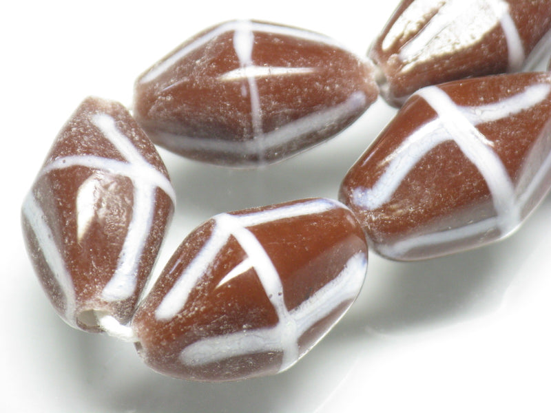 TOKO-BEADS AG926N-56 Glass bead (strand) 12~13mm AG926N-56 柄付ひし形とんぼ玉（連） 12~13mm Asian bead & African bead  Handmade,Lampeork,bead,asia,india,ethnic,parts,accessory,beads とんぼ玉,ビーズ,トンボ玉,アジア,インド,エスニック,手作り,パーツ,アクセサリー