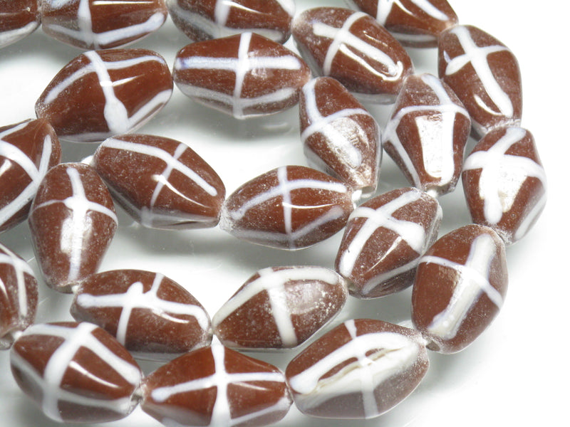 TOKO-BEADS AG926N-56 Glass bead (strand) 12~13mm AG926N-56 柄付ひし形とんぼ玉（連） 12~13mm Asian bead & African bead  Handmade,Lampeork,bead,asia,india,ethnic,parts,accessory,beads とんぼ玉,ビーズ,トンボ玉,アジア,インド,エスニック,手作り,パーツ,アクセサリー
