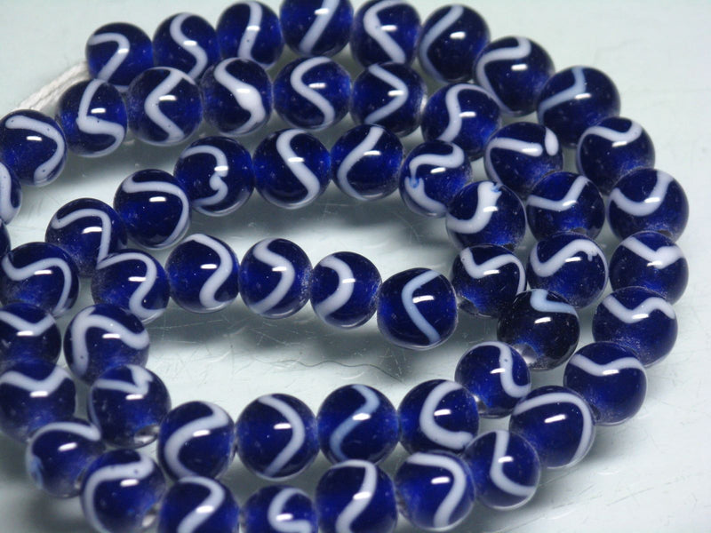 TOKO-BEADS AG927N-51 Glass bead (strand) 8~9mm AG927N-51 とんぼ玉（連） 8~9mm Asian bead & African bead  Handmade,Lampeork,bead,asia,india,ethnic,parts,accessory,beads とんぼ玉,ビーズ,トンボ玉,アジア,インド,エスニック,手作り,パーツ,アクセサリー