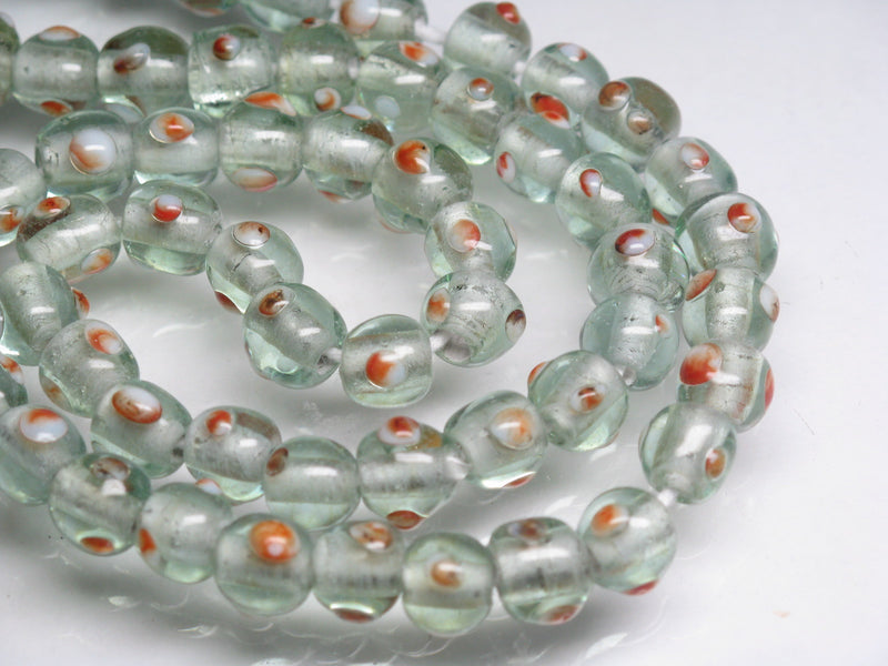 TOKO-BEADS AG927-60N Glass bead (strand) 7.5~8.5mm AG927-60N とんぼ玉（連） 7.5~8.5mm Asian bead & African bead  Handmade,Lampeork,bead,asia,india,ethnic,parts,accessory,beads とんぼ玉,ビーズ,トンボ玉,アジア,インド,エスニック,手作り,パーツ,アクセサリー