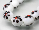 TOKO-BEADS AG929-16N Glass bead (strand) 11~12mm AG929-16N フラワービーズ（連） 11~12mm Asian bead & African bead  Handmade,Lampeork,bead,asia,india,ethnic,parts,accessory,beads とんぼ玉,ビーズ,トンボ玉,アジア,インド,エスニック,手作り,パーツ,アクセサリー